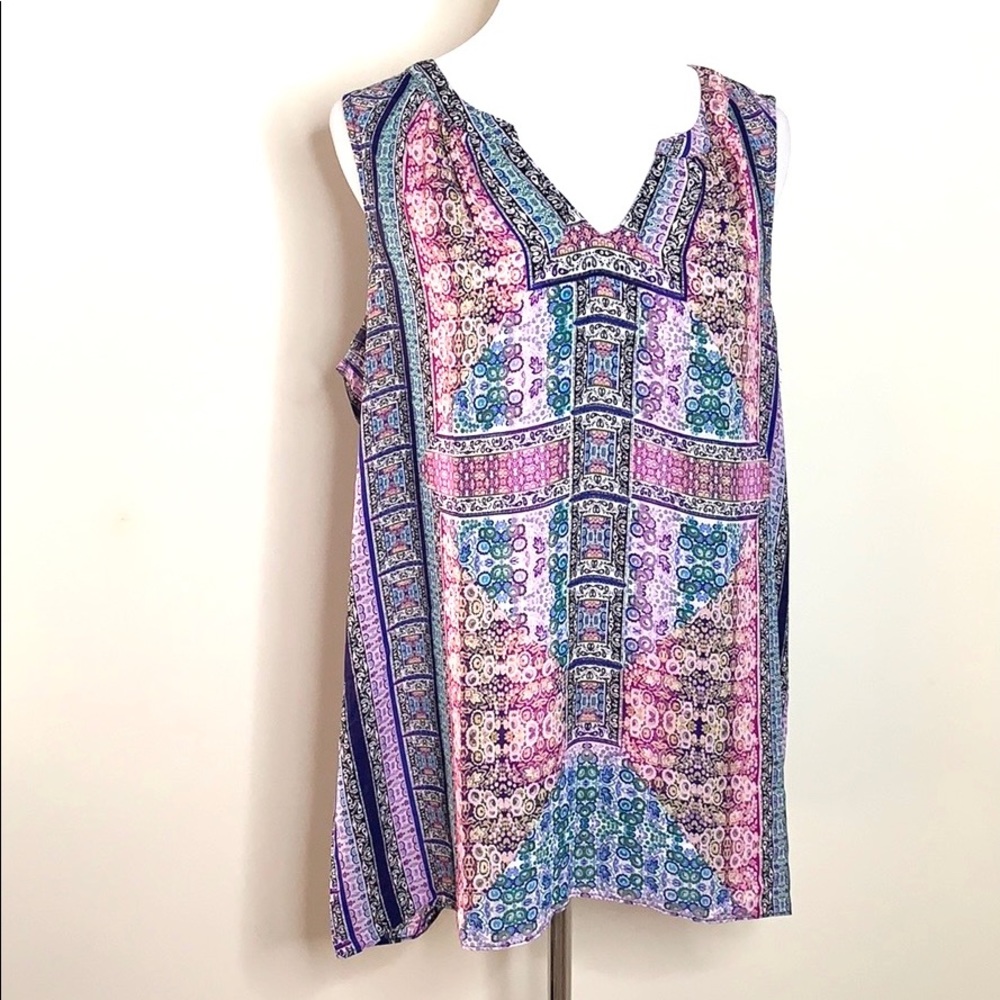 Rose + Olive Popover Patchwork Top